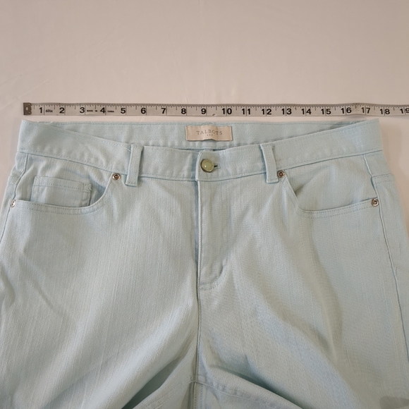 Talbots women's Capri jeans, blue/green, size 12 - Picture 7 of 7